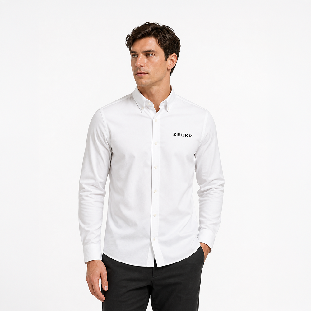 Oxford Shirt White Men Regular